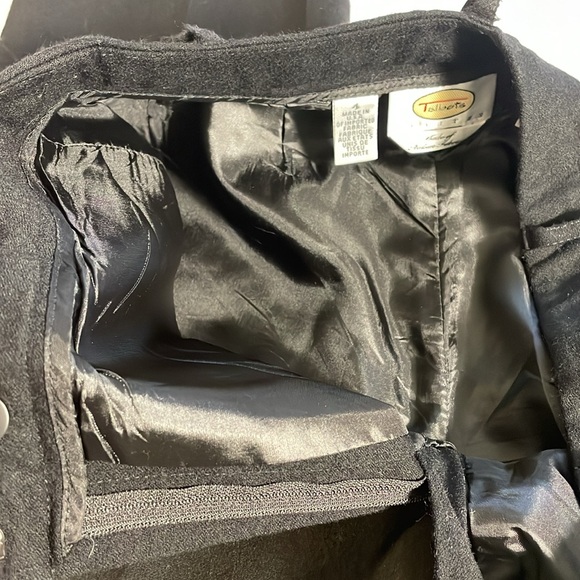 Talbots 100% Italian Wool Black Pants Made in USA Fully Lined‎ Trouser Size 4P - Picture 4 of 14